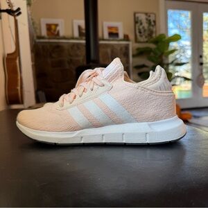 Adidas Women's Soft Pink and White Athletic Shoes
